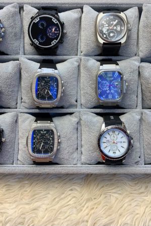 Leather Rubber Watch